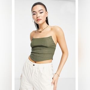 ASOS Design Natural Effect Corset Top
